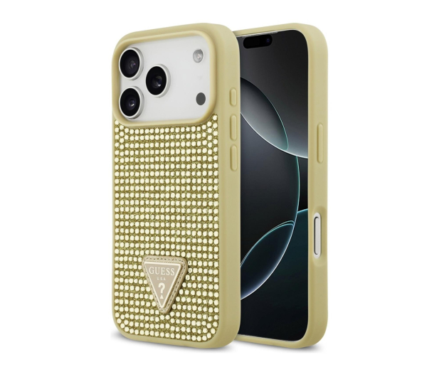 Guess Rhinestone Triangle Logo do iPhone 17 Pro złoty - 1365574 - zdjęcie